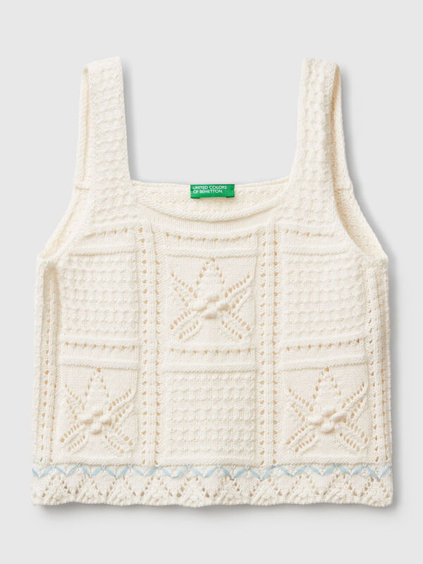Top tricoté avec étoiles Filles