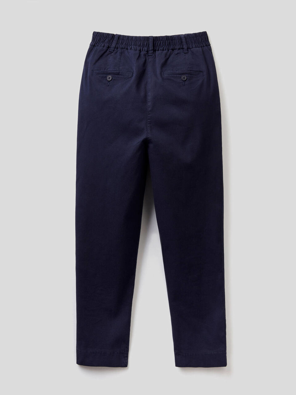 Pantalon uni en coton stretch image number 2