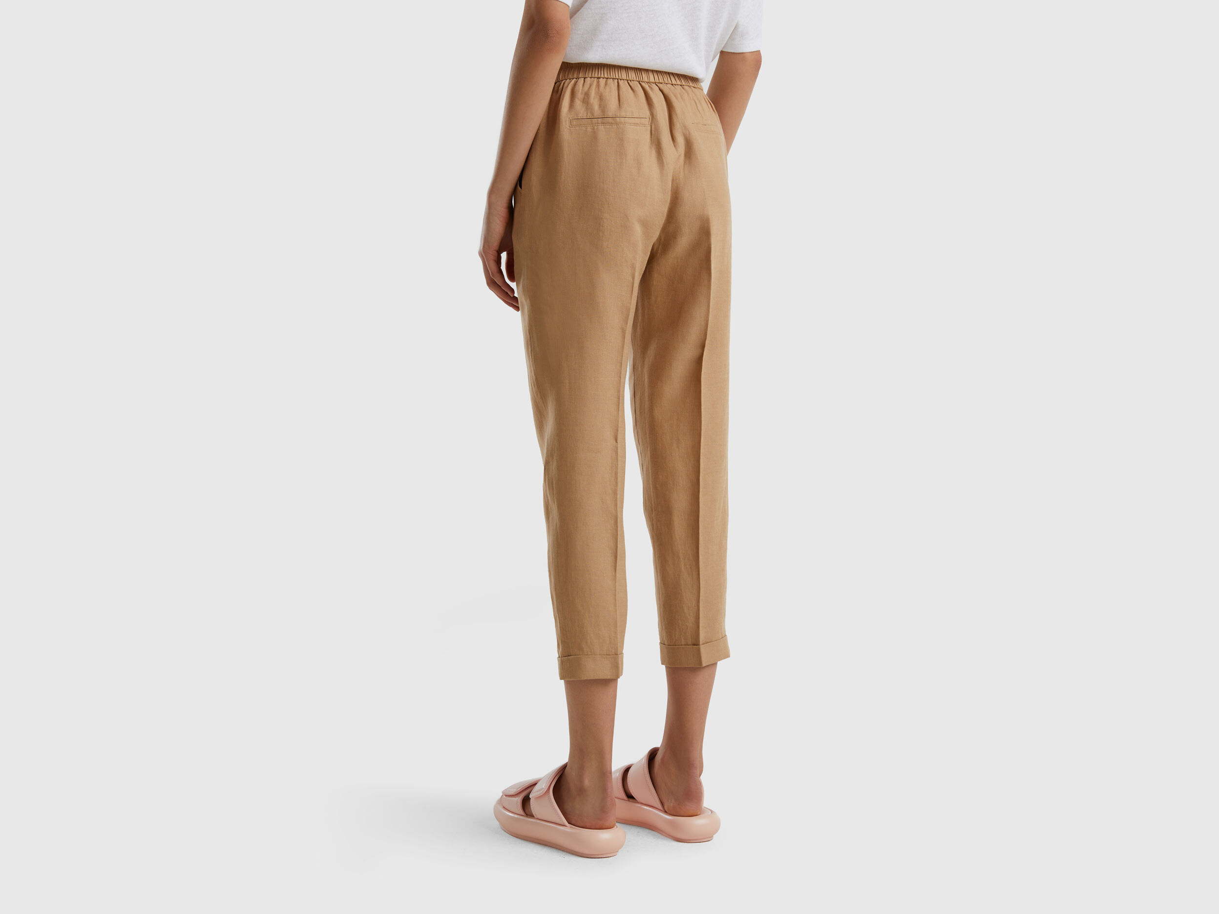 Pantalon cropped 100 lin
