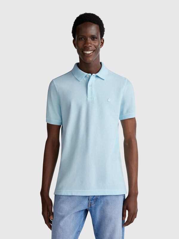 Polo regular turquoise Homme