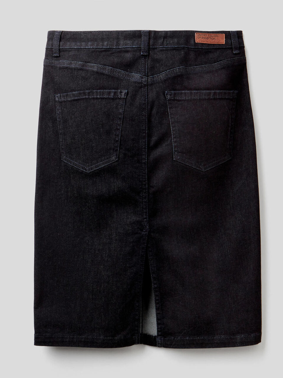 Jupe fourreau en denim stretch image number 2
