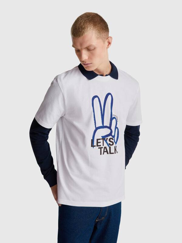 T-shirt coupe décontractée avec imprimé Homme