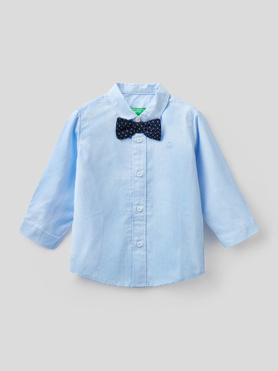 Chemise en coton avec noeud papillon image number 1
