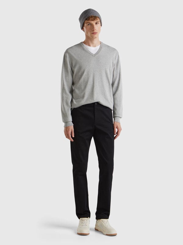 Chino slim en coton stretch Homme
