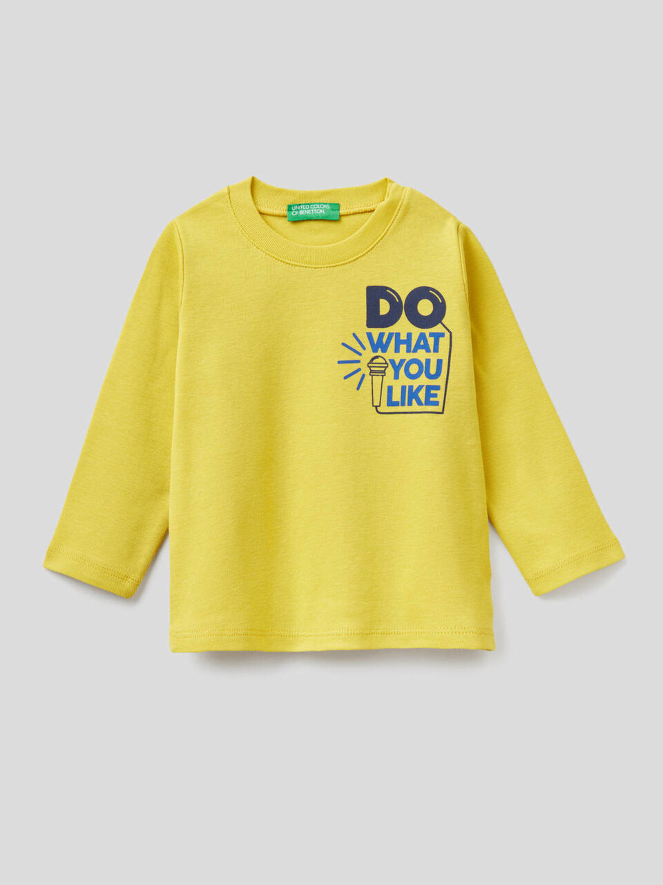 T-shirt manches longues avec message imprimé image number 1