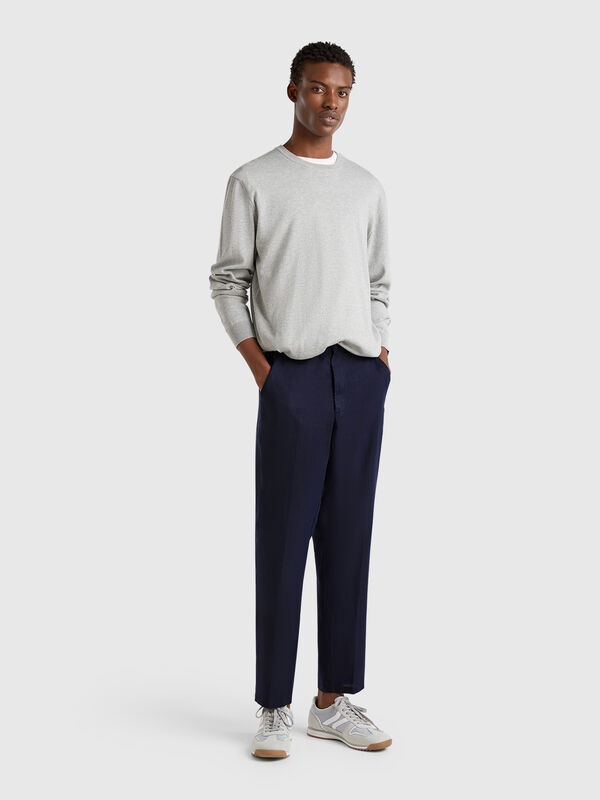 Chino en pur lin Homme