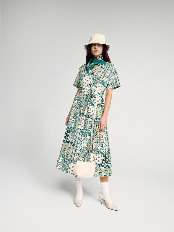 Robe longue à imprimé bandana Femme