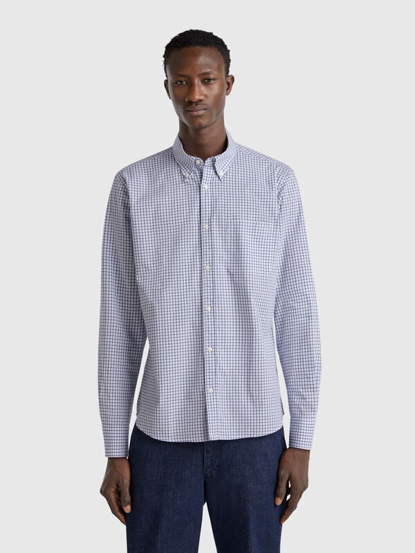 Chemise boutonnée à carreaux Homme