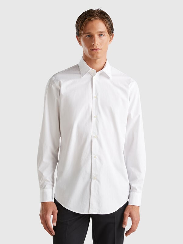 Chemise blanche en coton Homme