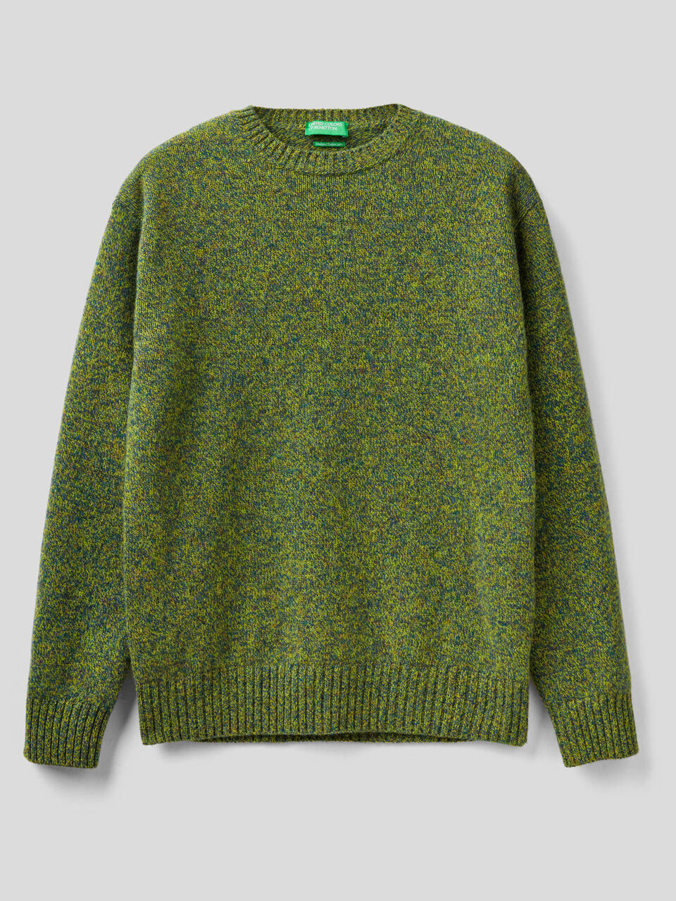 Pull col rond en pure laine Shetland image number 1