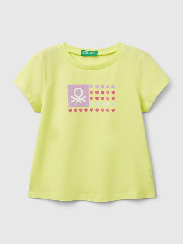 T-shirt imprimé paillettes Filles