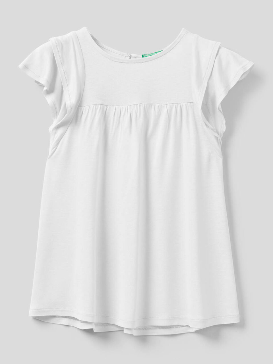 T-shirt avec volants sur les manches image number 1