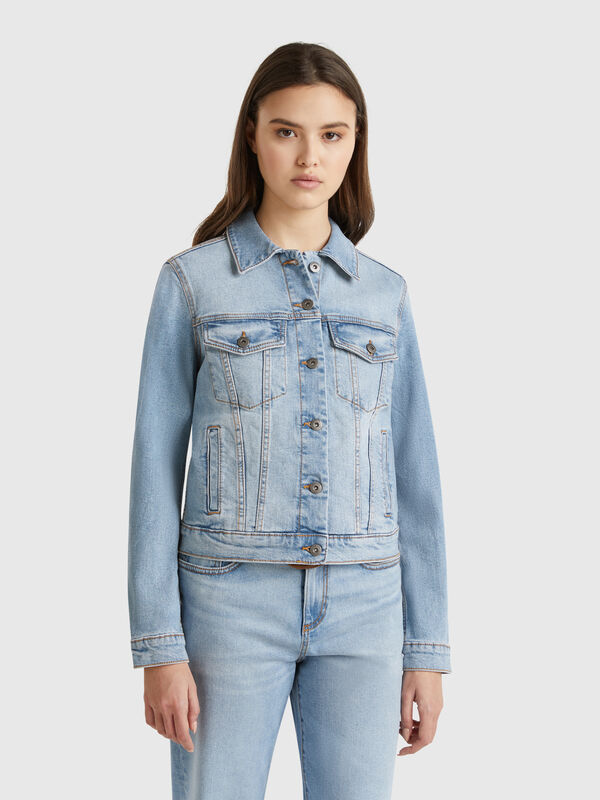 Blouson rider en jeans Femme