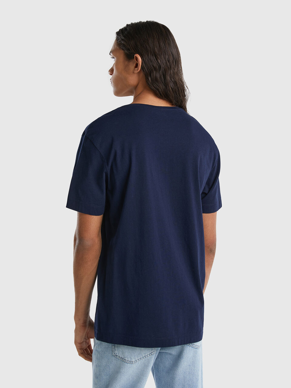 Tee-shirt en coton imprimé pour homme bleu foncé Bolf 14728A BLEU MARINE
