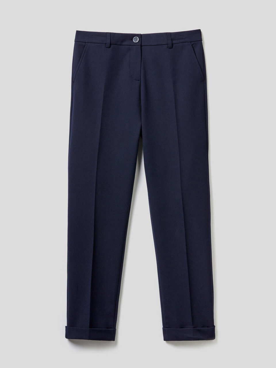 Pantalon stretch avec revers image number 1