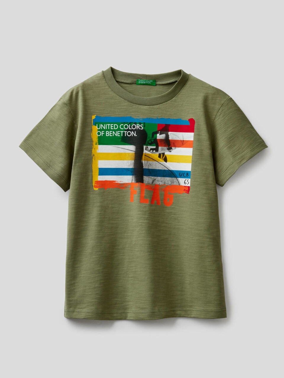 T-shirt en coton avec imprimé surf image number 1