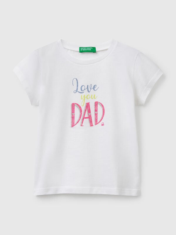 T-shirt en coton à paillettes Filles