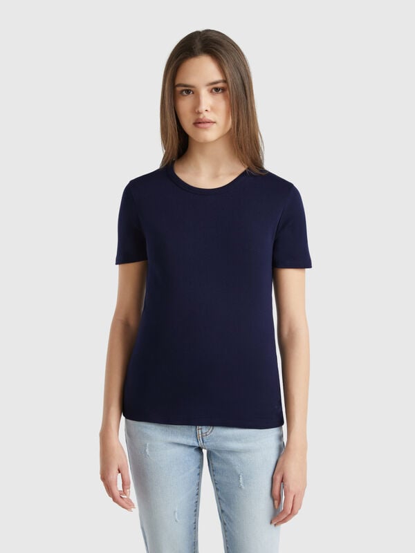 T-shirt en coton à fibre longue Femme
