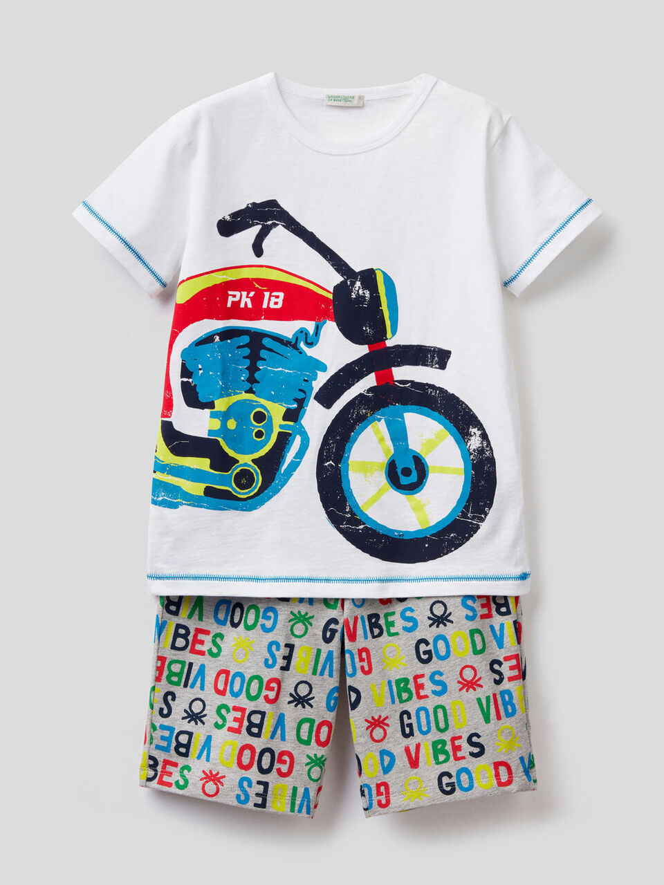 Pyjama court en 100% coton image number 1
