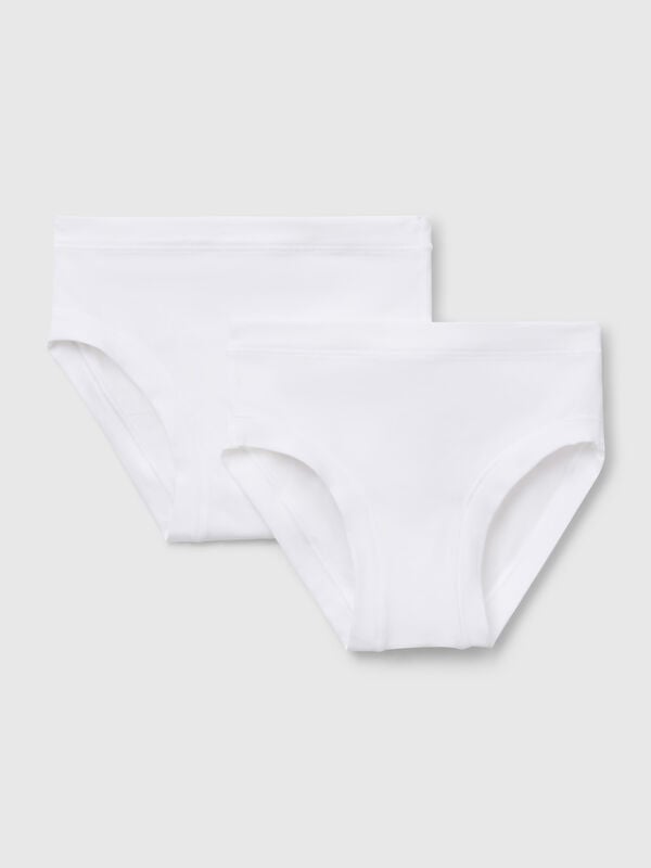 Deux slips en coton biologique super extensible Filles