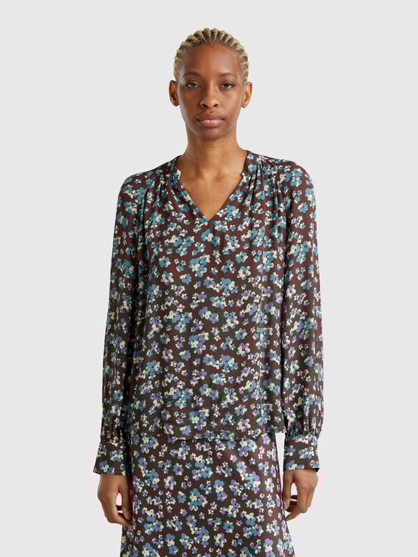 Blouse fluide fleurie Femme