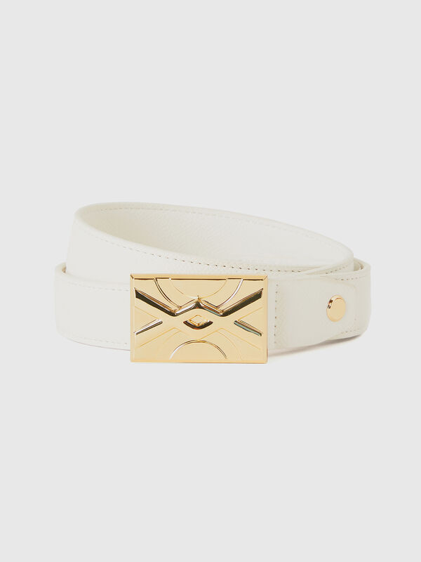 Ceinture fine blanche Femme