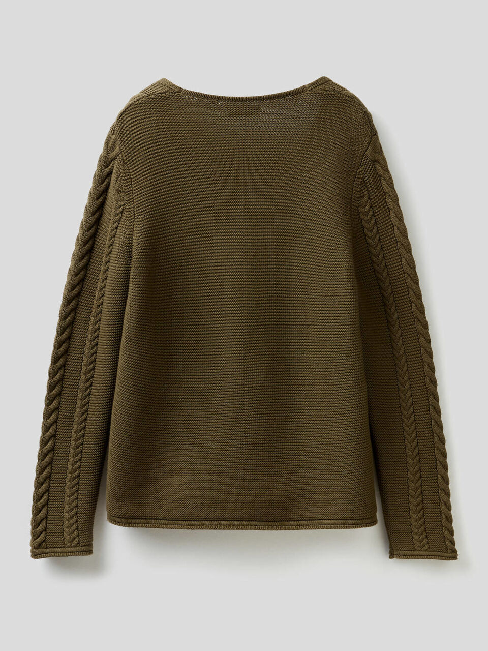 Pull à torsades en pur coton image number 2