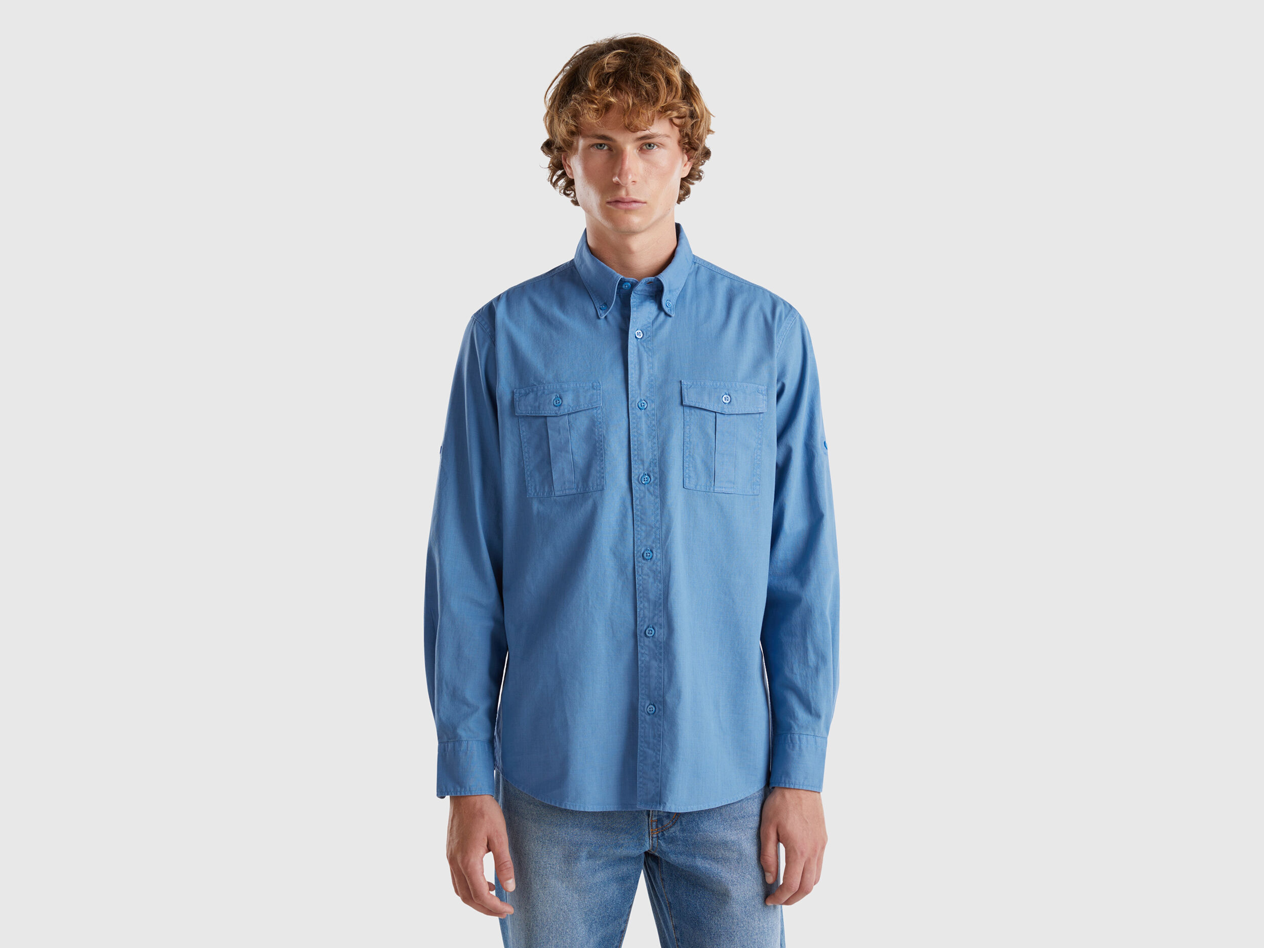 Chemise Coupe Slim Homme Nouvelle Collection 2024 Benetton