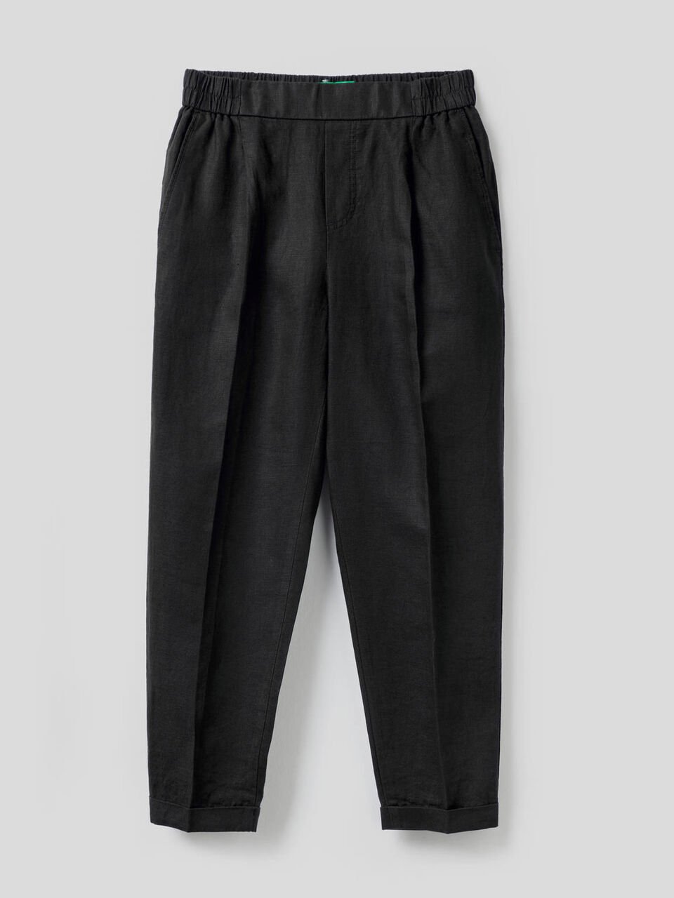 Pantalon cropped 100% lin image number 1