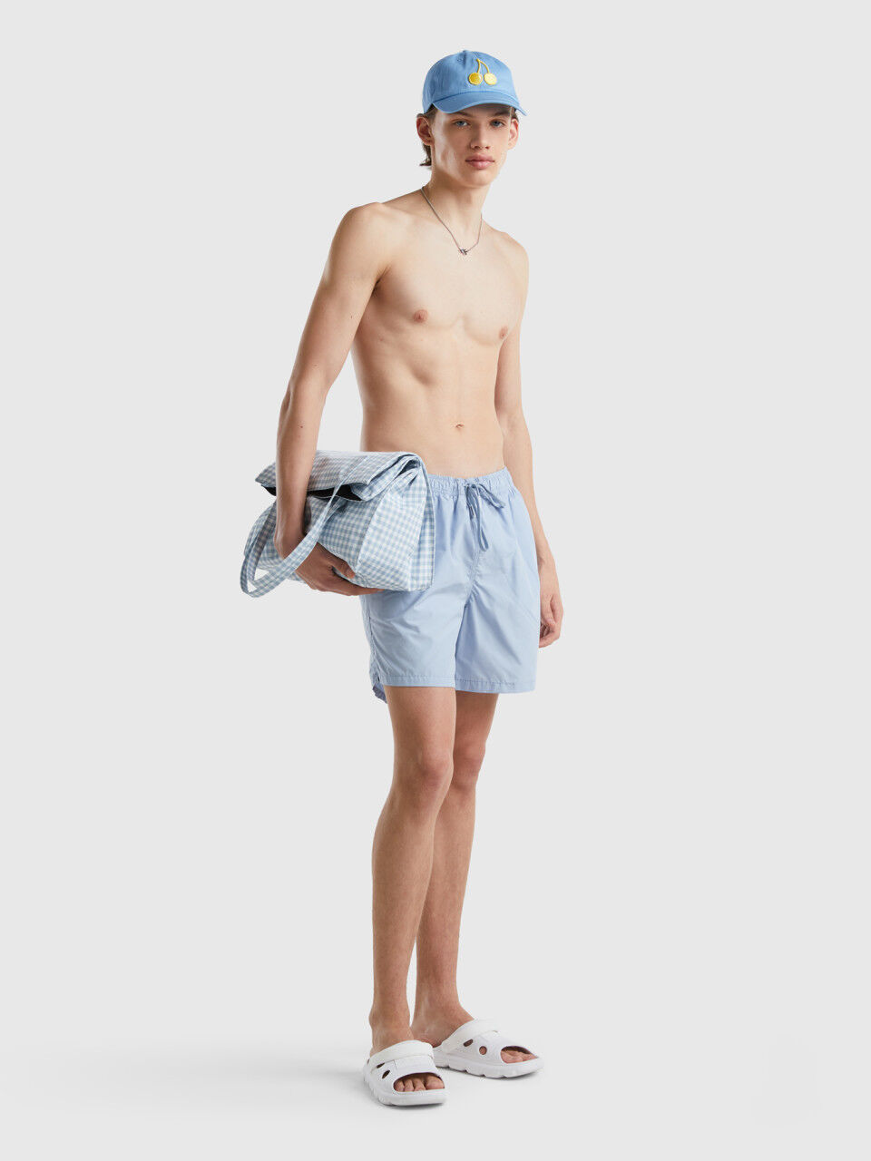 Boxer de bain en coton mélangé recyclé