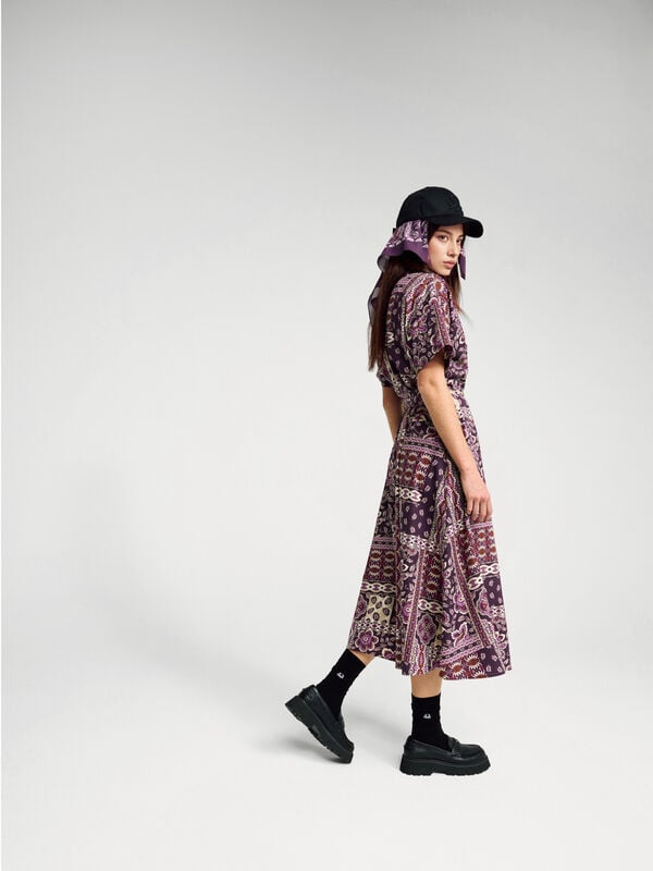 Robe longue à imprimé bandana Femme