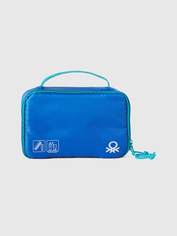 Trousse de voyage bleue avec crochet