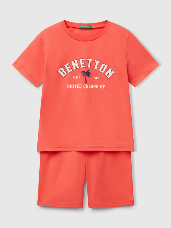 Pyjama à logo 100% coton Garçon