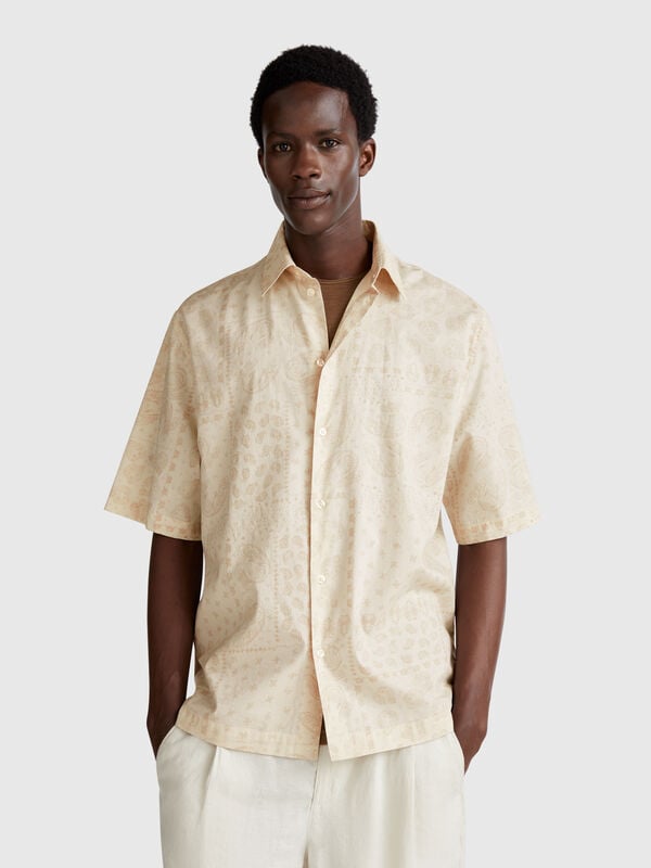 Chemise à motifs à manches courtes Homme