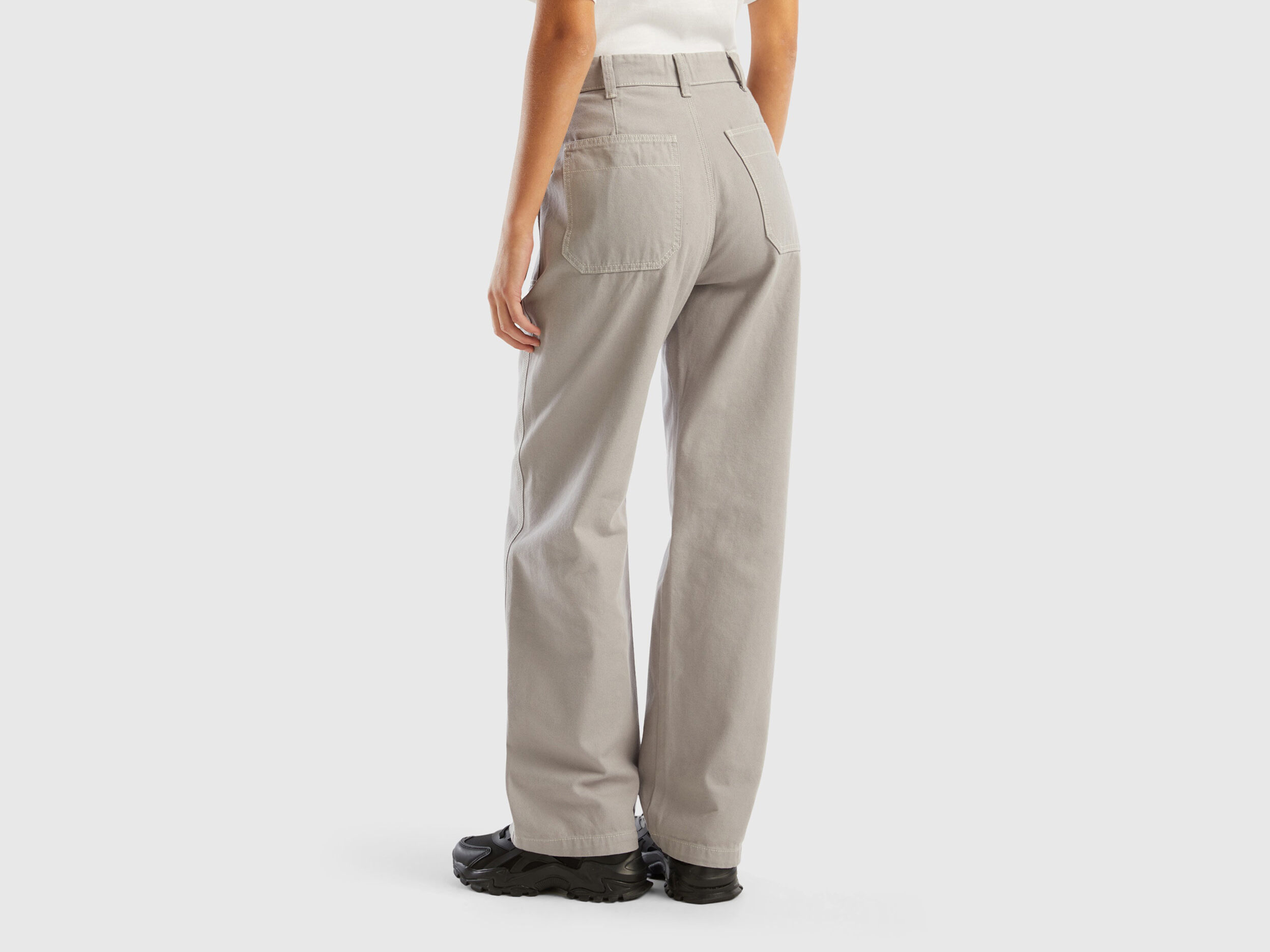 Pantalon droit coton hotsell femme