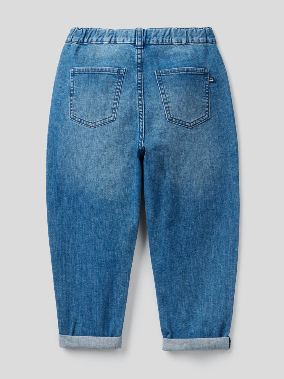Jeans slouchy en coton stretch image number 2