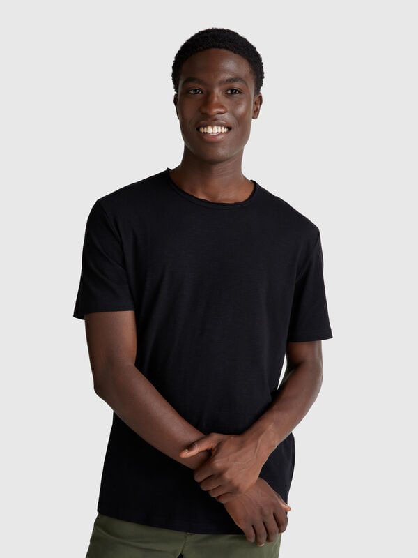 T-shirt en coton flammé Homme