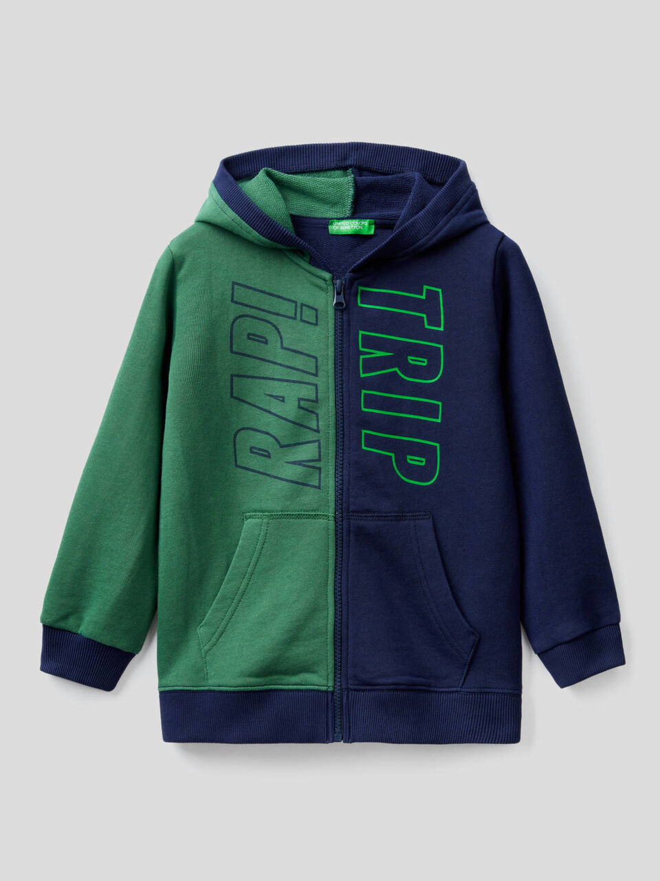 Sweat bicolore avec capuche image number 1