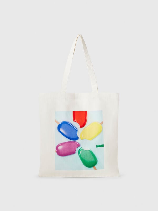Tote bag with ice cream print Femme