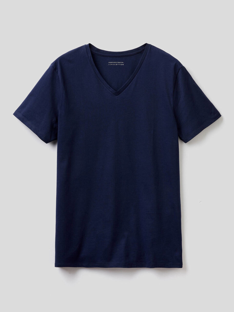 T-shirt 100% coton avec col en V image number 1