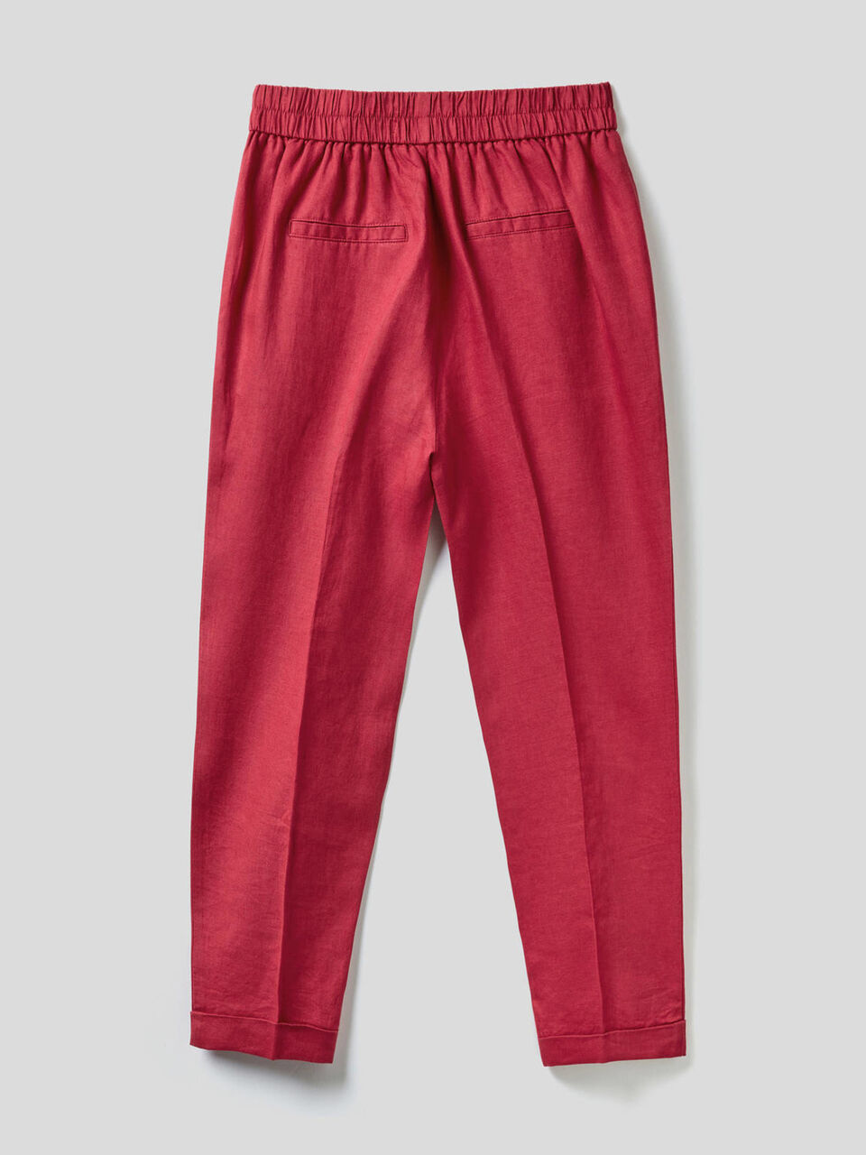 Pantalon cropped 100% lin image number null