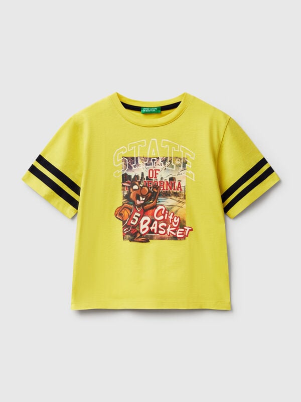 T-shirt overfit avec imprimé photographique Garçon