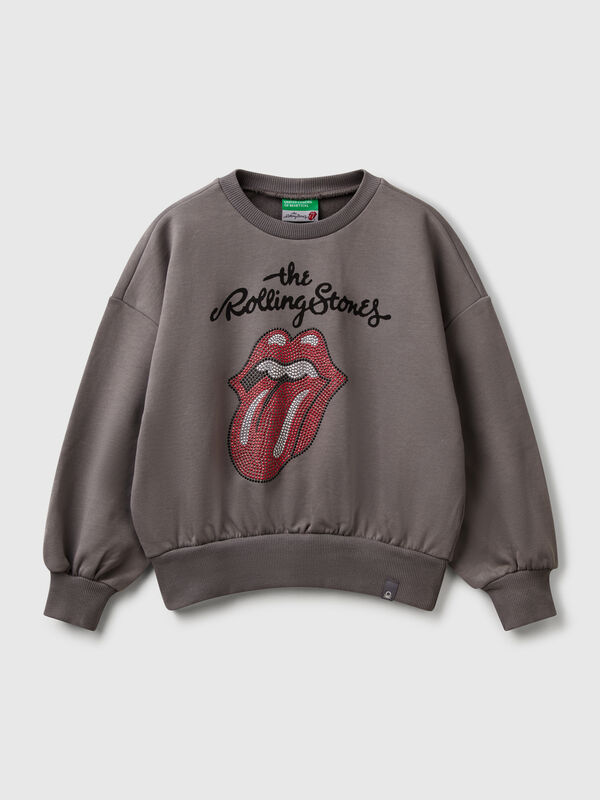 Sweat oversize "The Rolling Stones" avec strass Filles