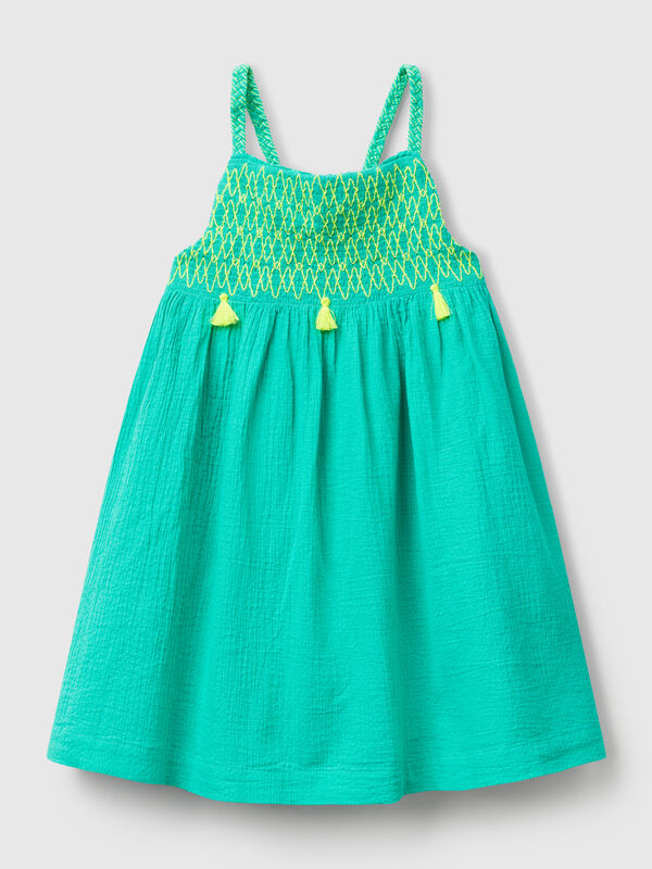 Robe à pompons fluo Filles