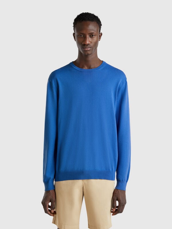 Pull 100 % coton à col rond Homme