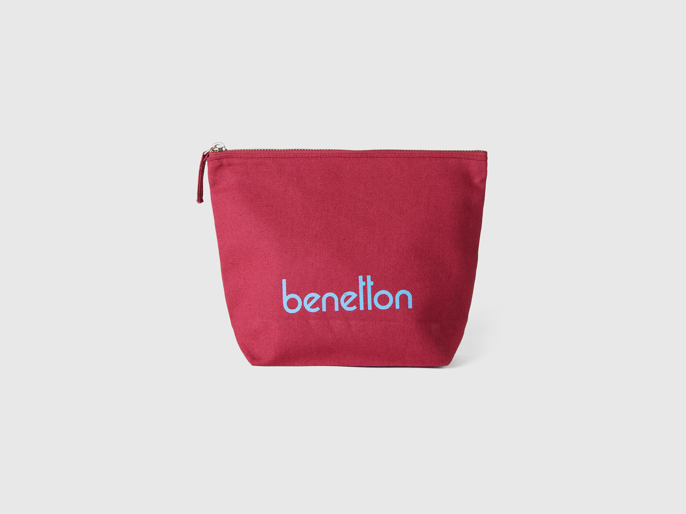 Burgundy clutch in pure cotton image number 0