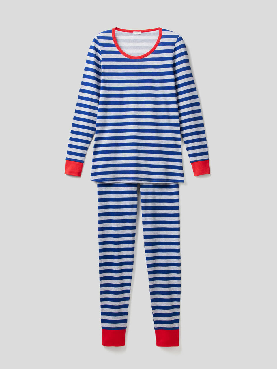 Pyjama à rayures en pur coton image number 1