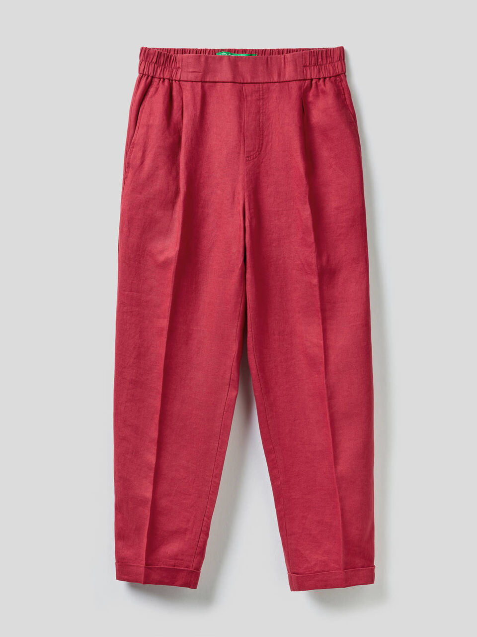 Pantalon cropped 100% lin image number null