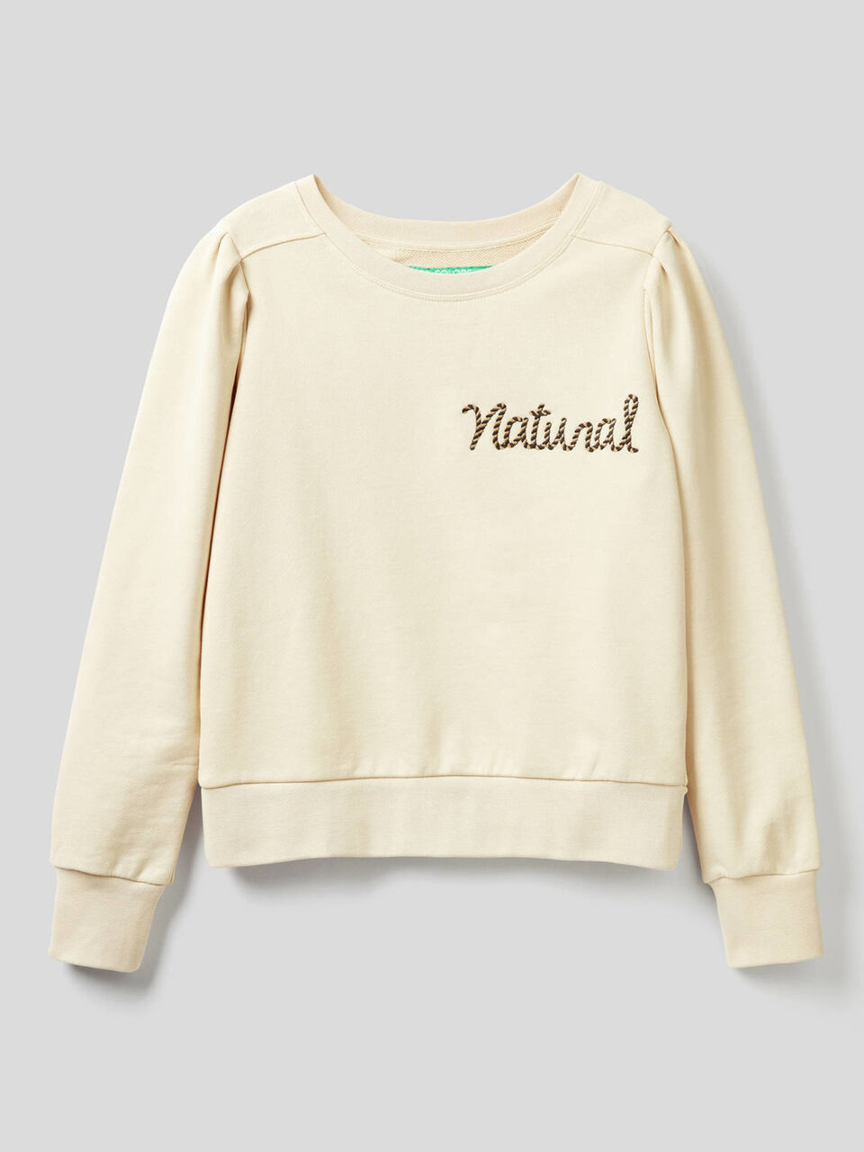 Sweat en coton bio avec broderie image number 1