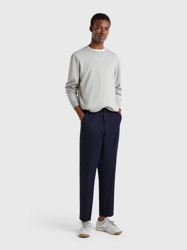 Chino en pur lin Homme